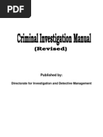 Criminal Investigation Manual