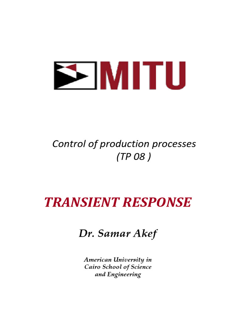 Transient Response in Control Systems | PDF | Damping | Mechanics