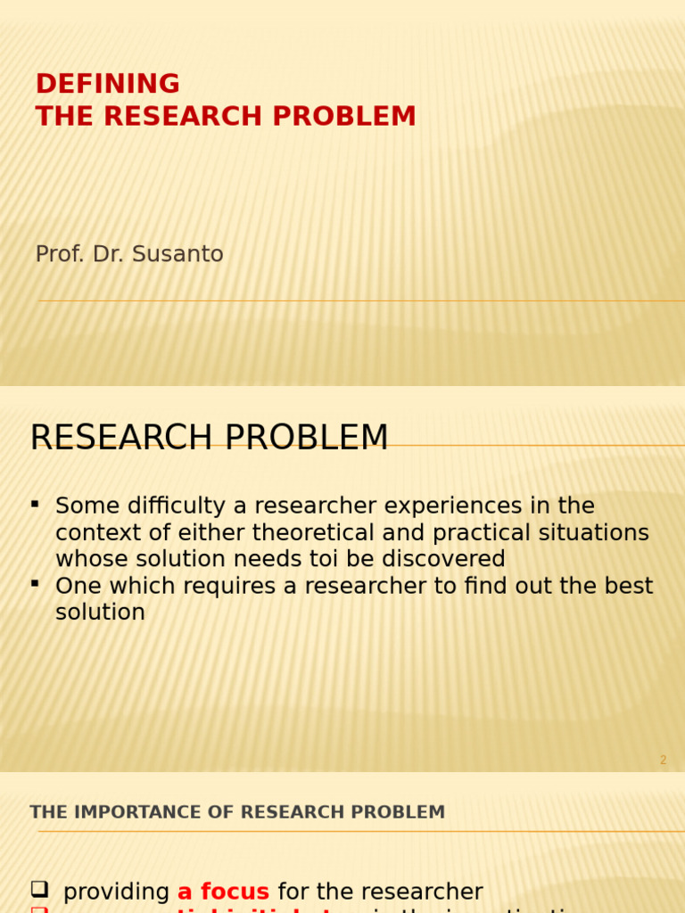Defining Research Problems Effectively | PDF | Qualitative Research ...