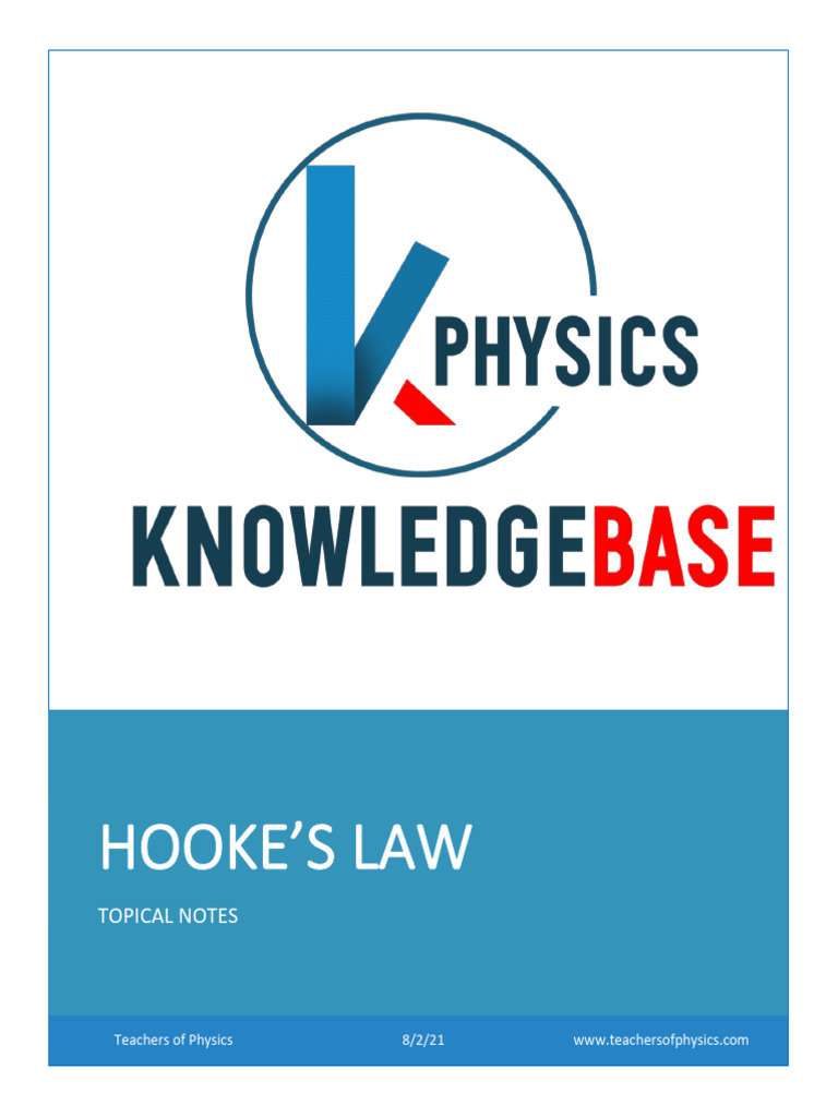 2.7 Hooke’s Law | PDF | Force | Elasticity (Physics)