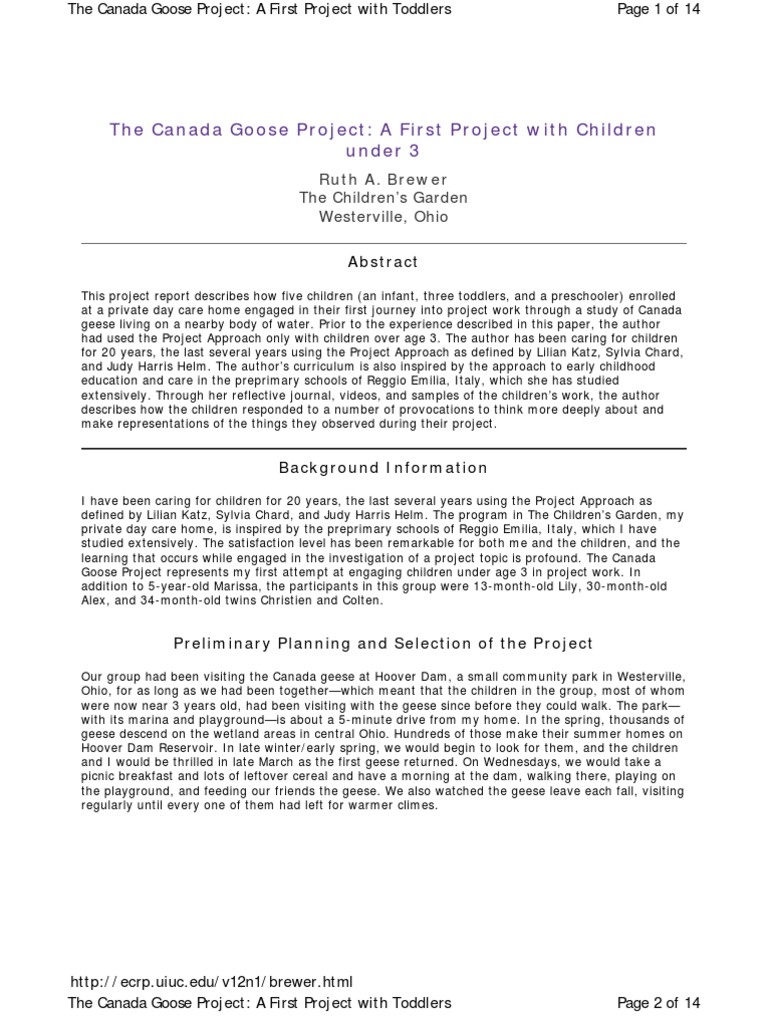 Canada Goose Project for Toddlers | PDF | Chicken | Egg