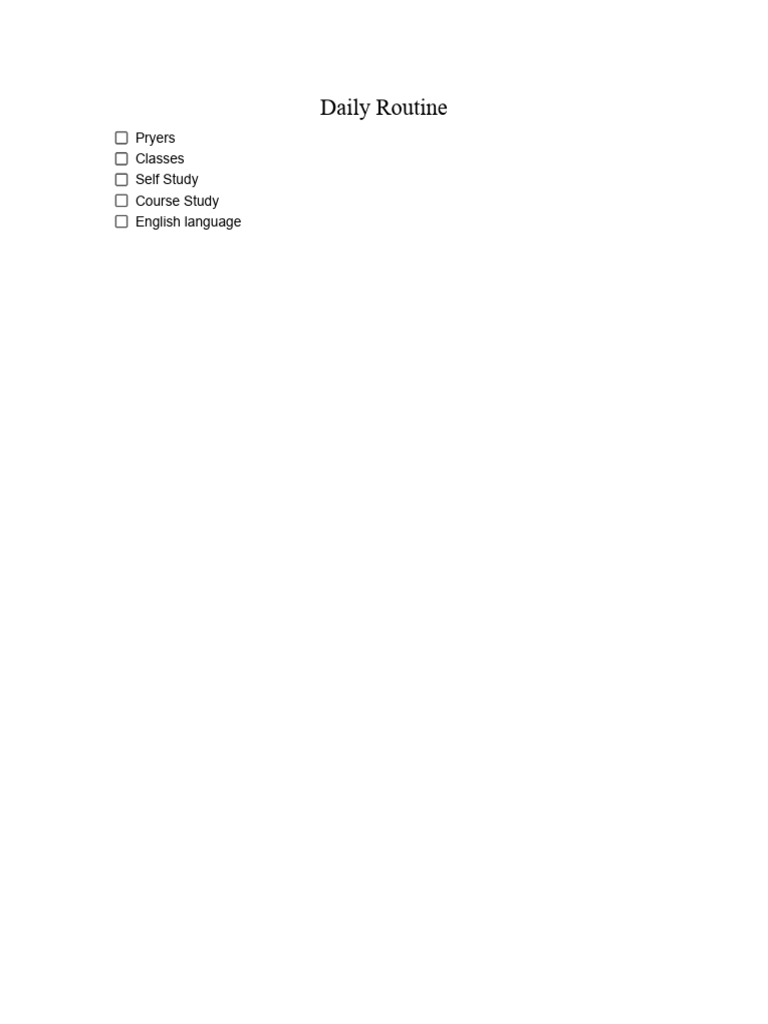 Daily Routine for English Learning | PDF