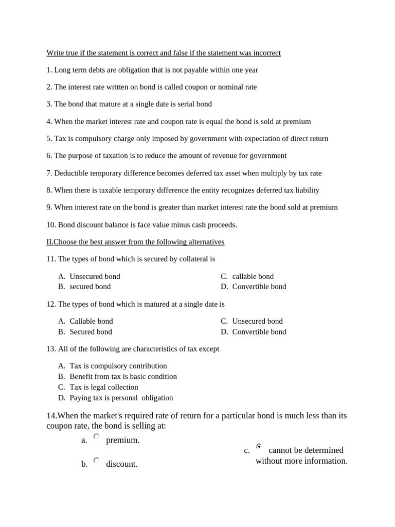 Intermediate FINAL EXAM | PDF | Bonds (Finance) | Taxes