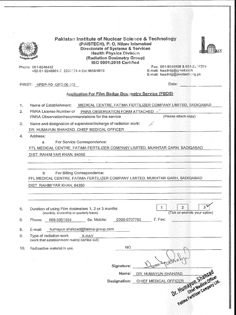 PINSTECH Documents | PDF