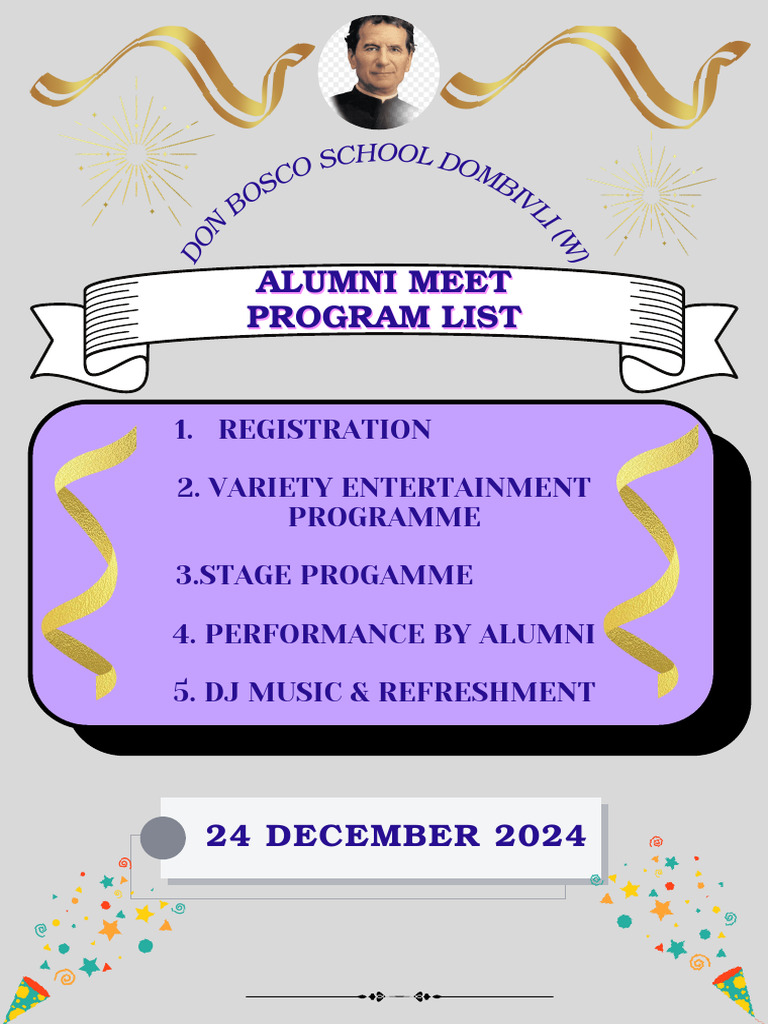 Alumni Meet Program Schedule 2024 | PDF