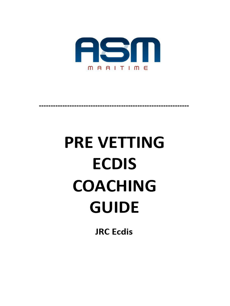 JRC ECDIS Coaching Guide Part 2 | PDF | Menu (Computing) | Computer ...