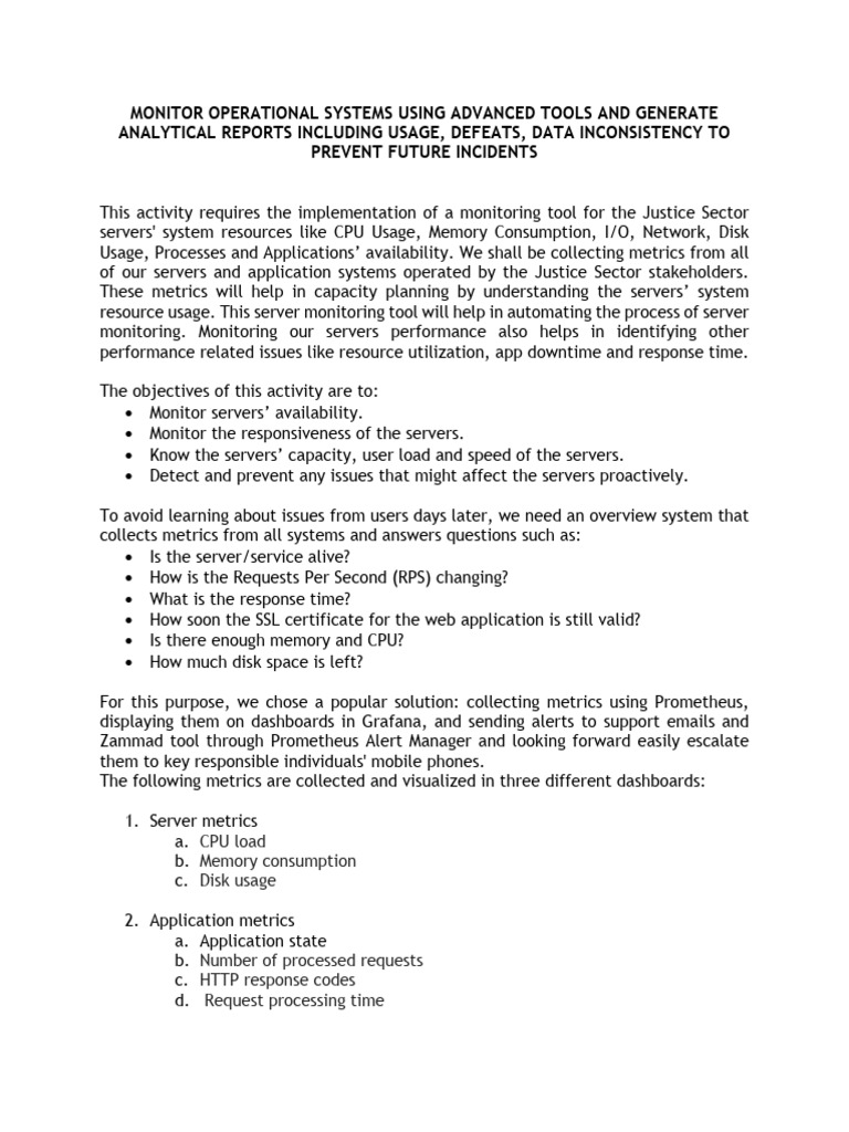 Advanced Server Monitoring and Reporting | PDF | Server (Computing ...