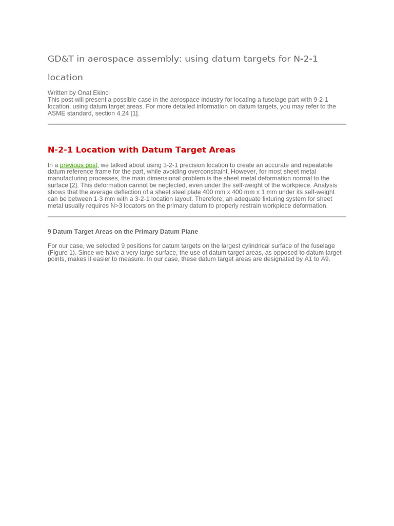 Datum Targets for Aerospace GD&T | PDF | Cartesian Coordinate System ...