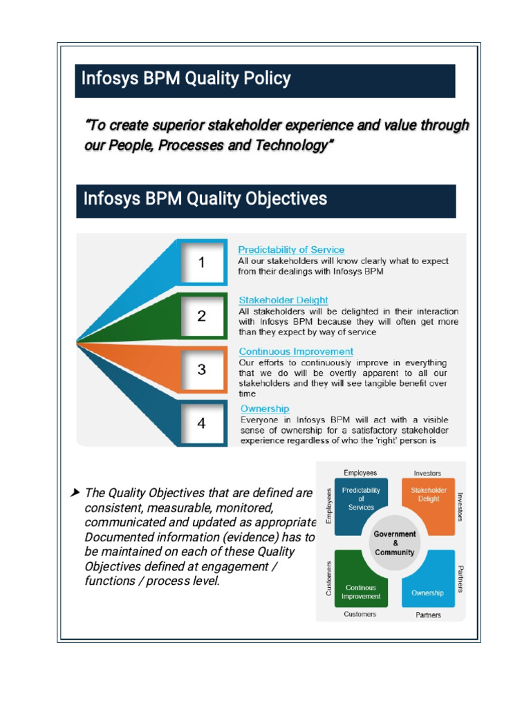 Quality Policy and Quality Objectives | PDF