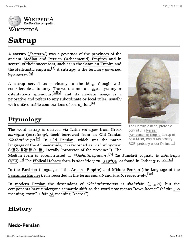 Understanding Satraps and Satrapies | PDF | Ancient Asia | Ancient History