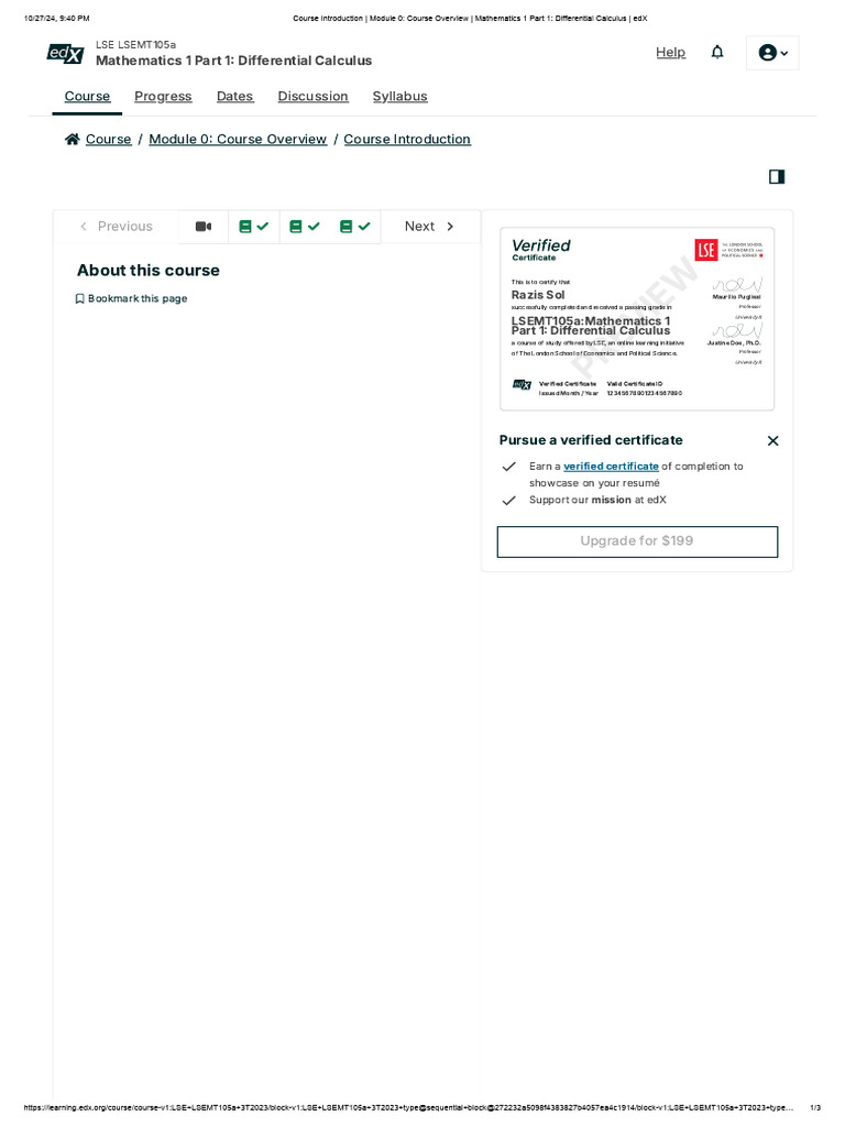 001 Module 0 Course Overview - About This Course | PDF | Differential ...