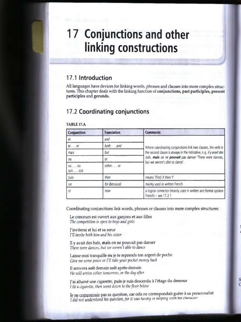 Conjunctions and Linking Structures Explained | PDF | Grammatical Tense ...