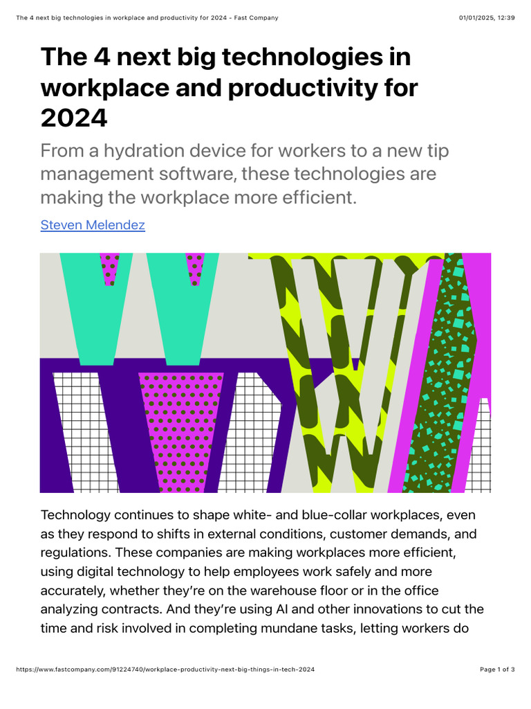 The 4 Next Big Technologies in Workplace and Productivity For 2024