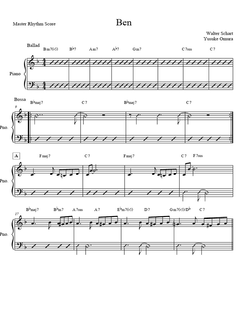 Ben Piano Pdf