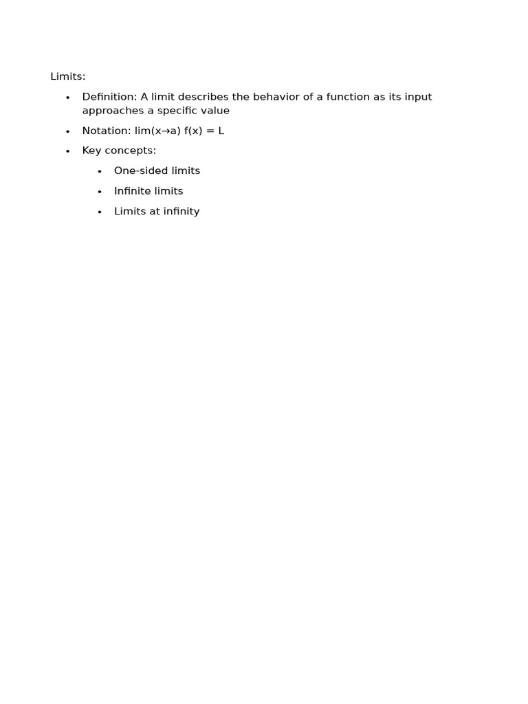 Limits | PDF