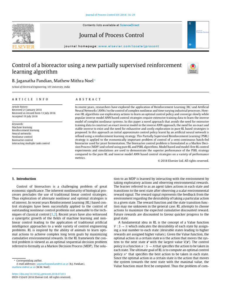 Bioreactor Control via PSRL Algorithm | PDF | Applied Mathematics ...
