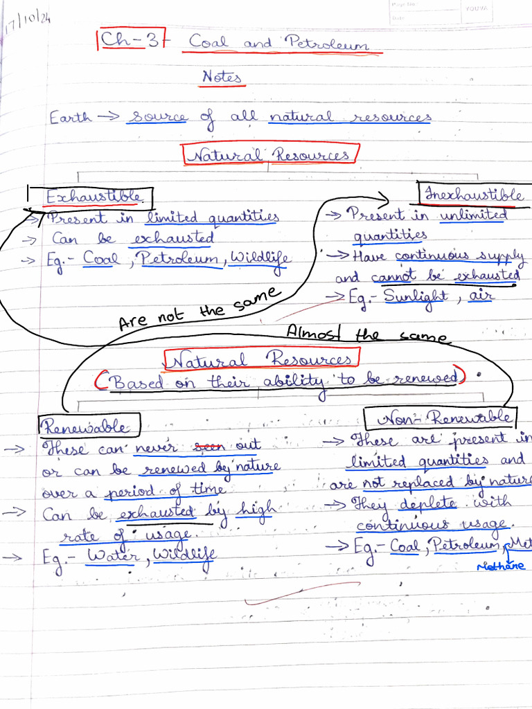 Grade 8 - Coal and Petroleum - Notes | PDF