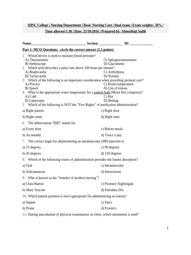 Bna all exam pdf clinical medicine medical specialties