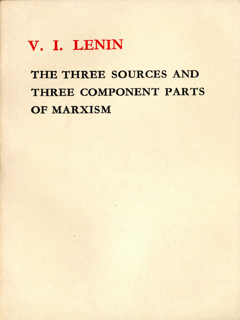 The Three Sources and Three Component Parts of Marxism | PDF