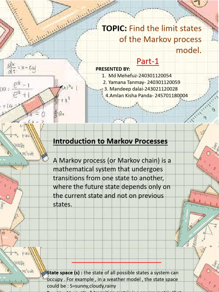 D.E & L.A_ PRESENTATION_1 | PDF | Markov Chain | Eigenvalues And ...
