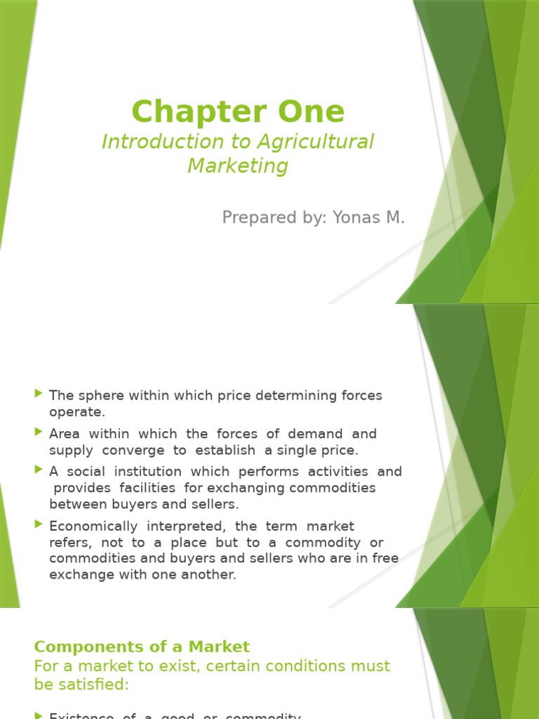 Introduction to Agricultural Marketing | PDF | Market (Economics ...