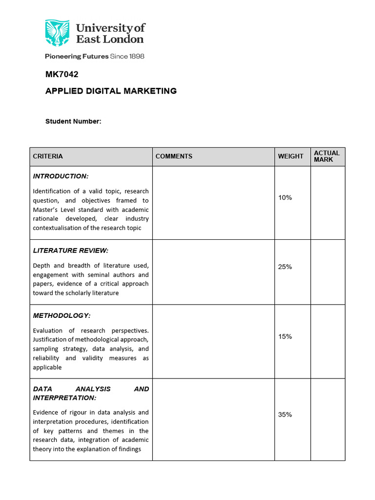 Dissertation Example 1 | PDF | Marketing | Methodology