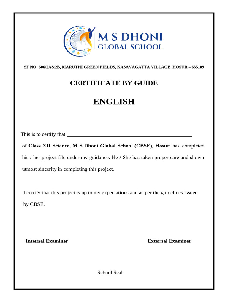 Project Completion Certificate Template | PDF