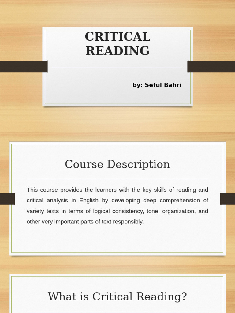 Essential Skills in Critical Reading | PDF | Fallacy | Argument