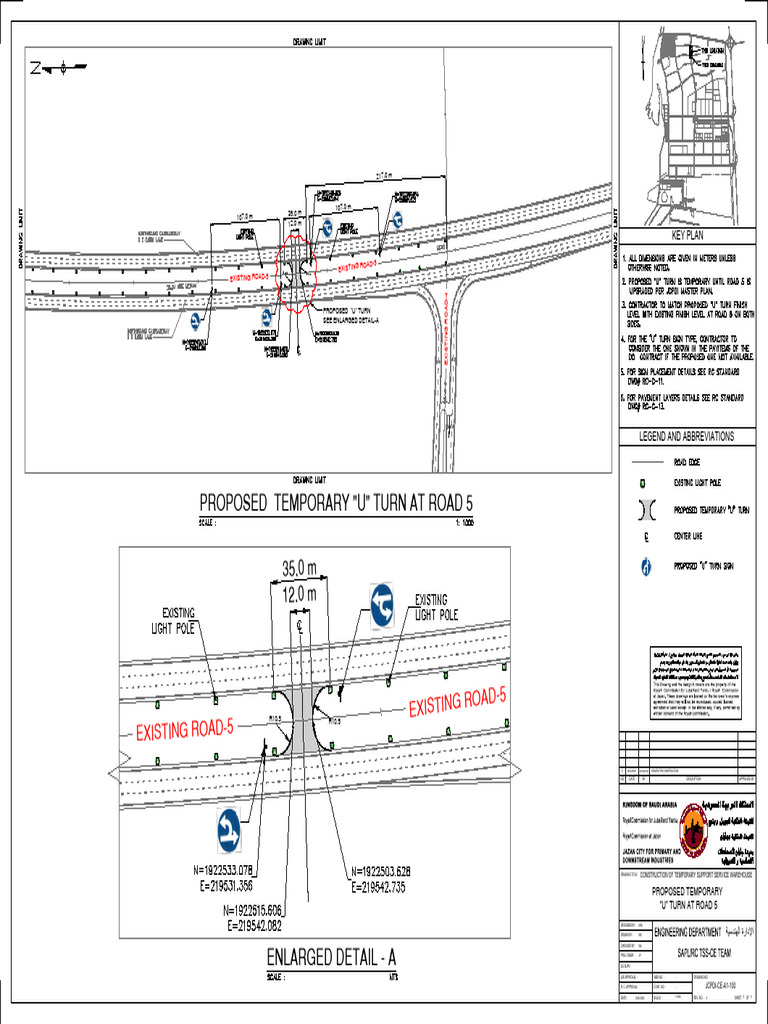 Temporary U-Turn Design at Road 5 | PDF