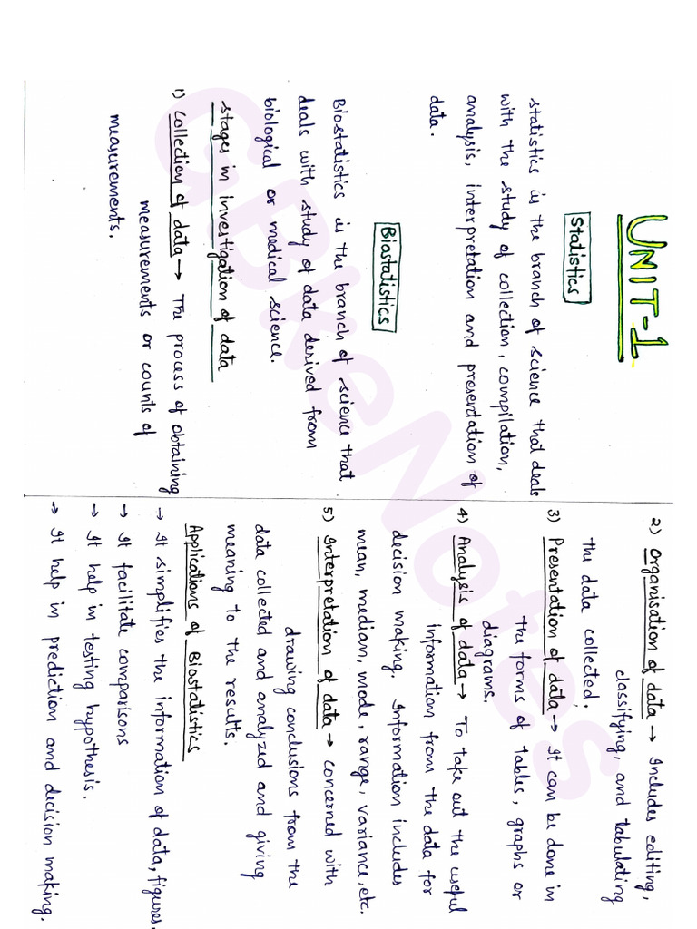 Biostatistics and Research Methodology Notes | PDF