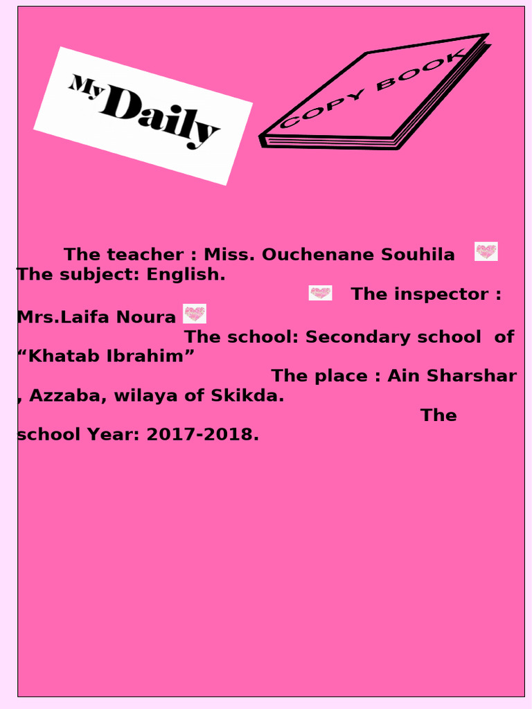 The teacher daily copy book copie pdf