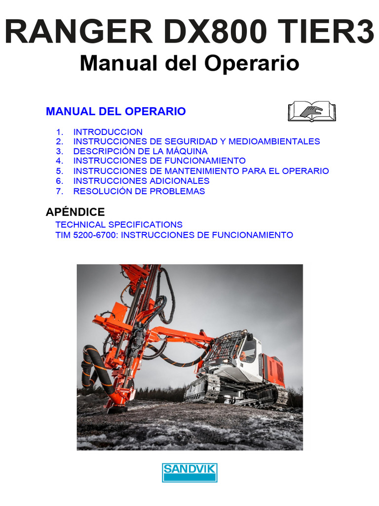 Manual Operario Ranger DX800 TIER3 | PDF