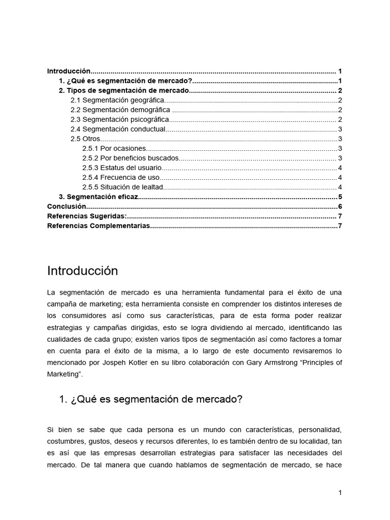 Segmentación de Mercado | PDF | Marketing | Mercado (economía)
