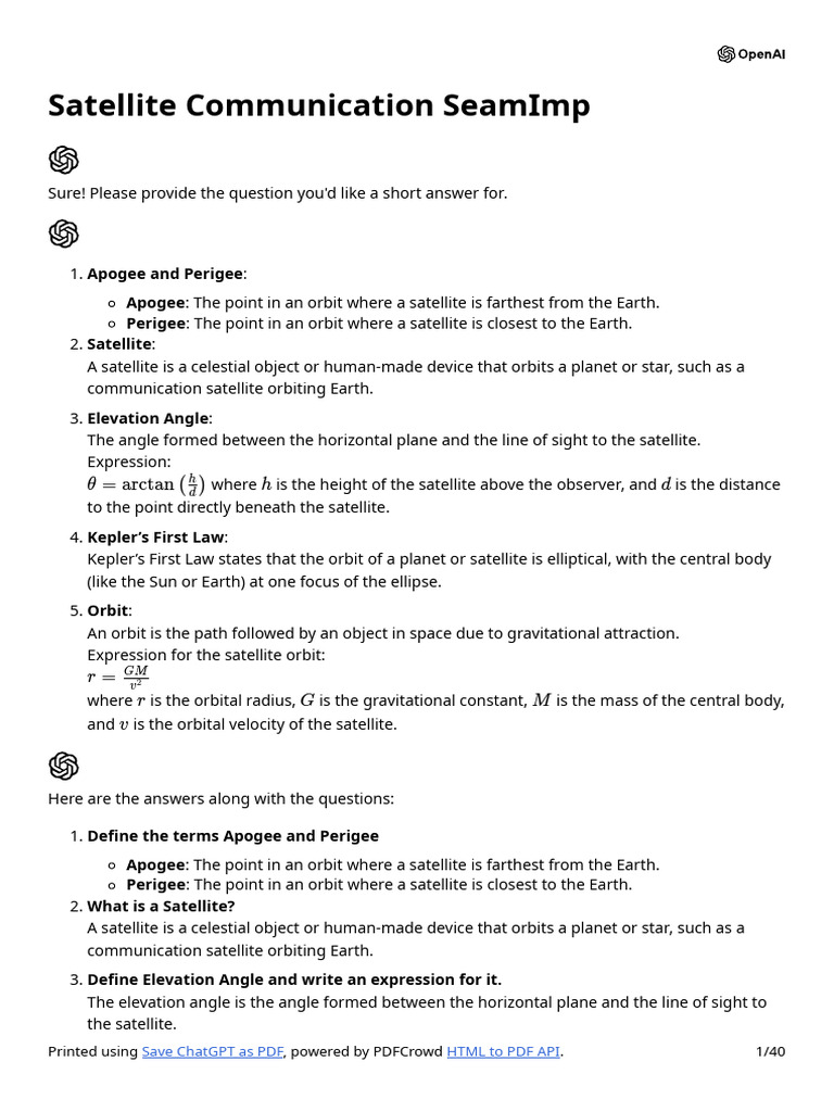 Satellite Communication Basics Explained | PDF | Channel Access Method ...
