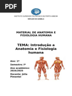 Diferenças entre Anatomia e Fisiologia | PDF | Anatomia | Corpo humano