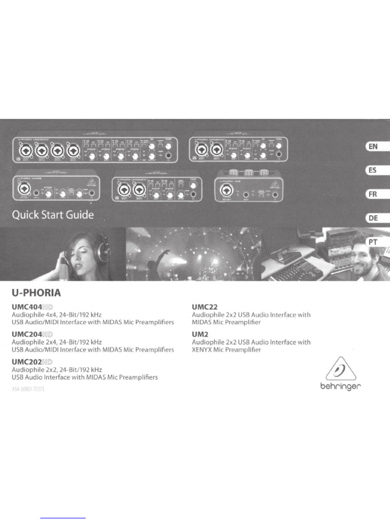 Behringer UMC204HD Manual | PDF | Ac Power Plugs And Sockets ...