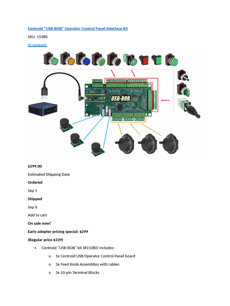 Centroid USB-BOB Control Panel Kit | PDF | Usb | Software Testing