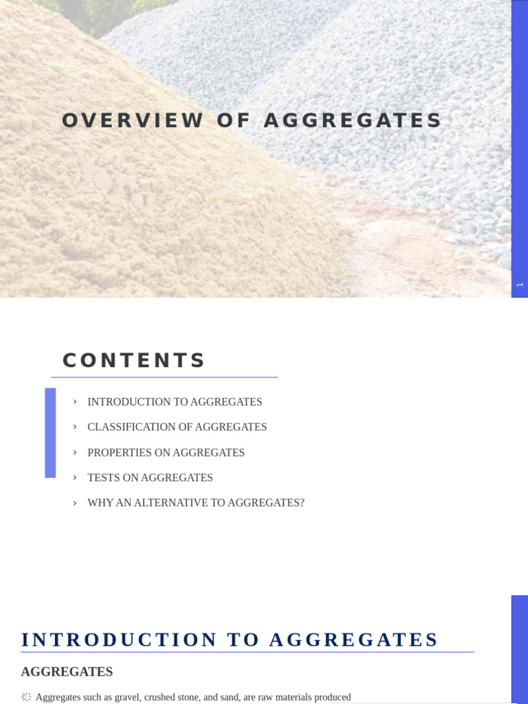 Overview of Aggregates | PDF | Concrete | Construction Aggregate