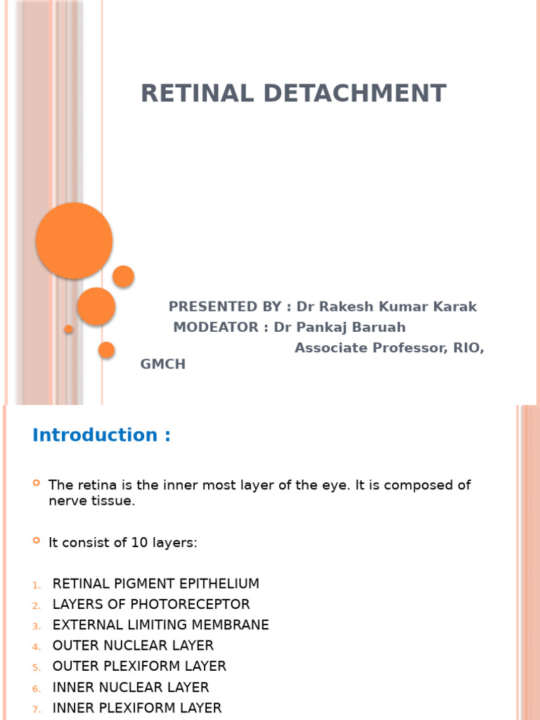 RETINAL DETACHMENT | PDF | Retina | Ophthalmology