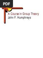 J.F. Humphreys A Course in Group Theory