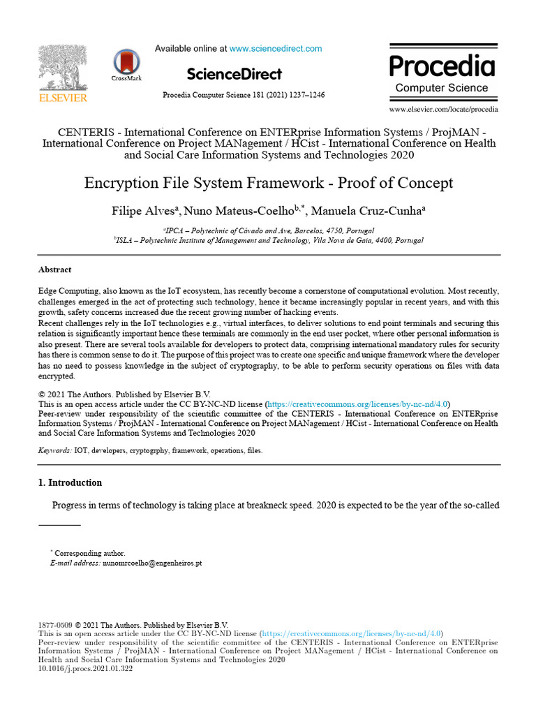 Encryption File System Framework - Proof of Concept | PDF | Encryption ...