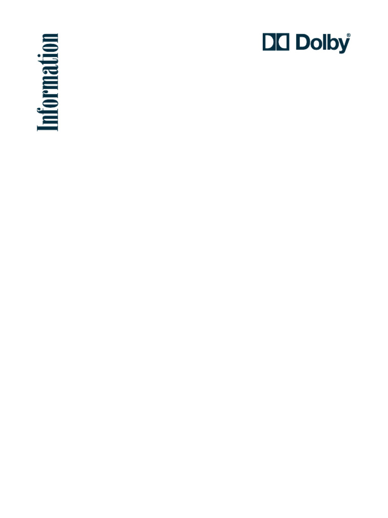 Mixing With Dolby Pro Logic II Technology | PDF | Recording ...