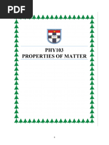 PHY 103 Lecture Note