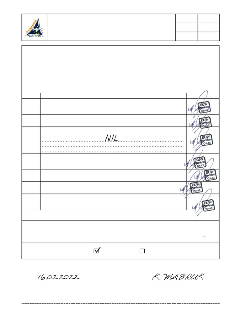 Annual Pressure Regulator Check Card | PDF