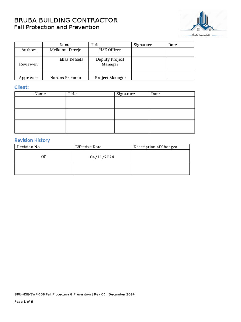 Fall Protection Guidelines for Contractors | PDF | Scaffolding | Safety