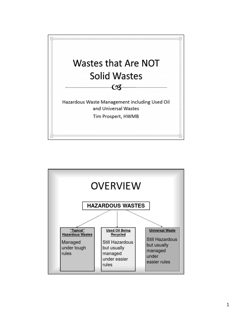 Hazardous Waste Management Guide | PDF | Waste | Hazardous Waste