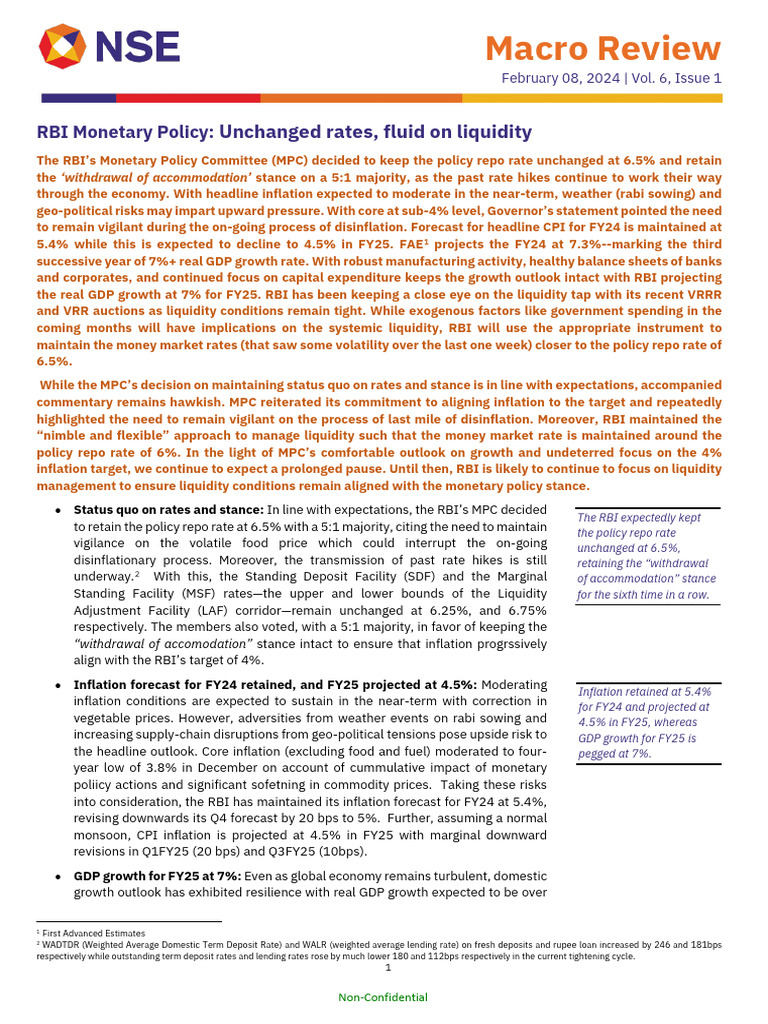 RBI Monetary Policy Review - 20240208 - v1 | PDF | Reserve Bank Of ...