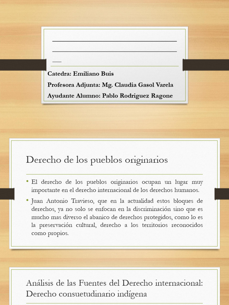 Derechos de los Pueblos Originarios | PDF | Derechos humanos | Naciones ...