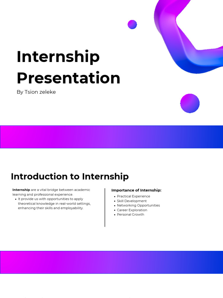 Internship presentation pdf computer network computer networking