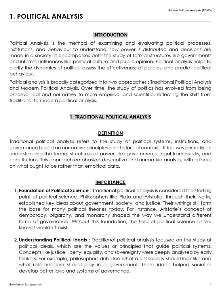 Understanding Political Analysis Methods | PDF | Political Science | Theory